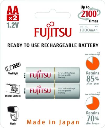 Лот: 10976461. Фото: 1. АА аккумуляторы Fujitsu (полный... Батарейки, аккумуляторы, элементы питания