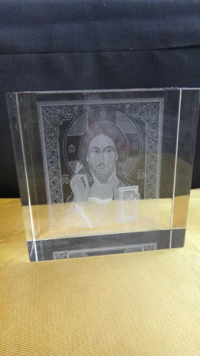 Лот: 6432820. Фото: 1. Православная лазерная икона Христос... Другое (предметы интерьера)