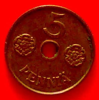 Лот: 1163016. Фото: 1. Финляндия 5 пенни 1942 медь. Европа