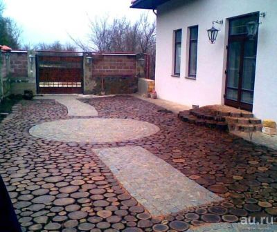 Лот: 15566074. Фото: 1. Терраса из спилов дерева. Всё для ландшафта