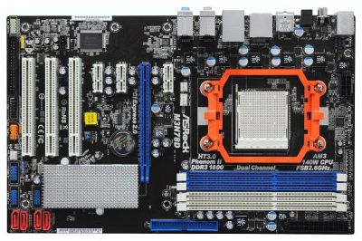 Лот: 9062333. Фото: 1. Материнская плата ASRock M3N78D... Материнские платы