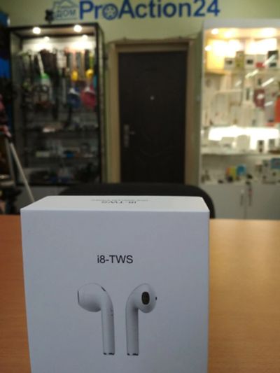 Лот: 12392264. Фото: 1. Наушник беспроводные i8-TWS, Bluetooth... Наушники, гарнитуры