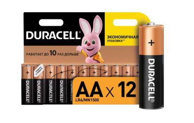 Лот: 21081403. Фото: 1. Батарейки Duracell AA упаковка... Батарейки, аккумуляторы, элементы питания