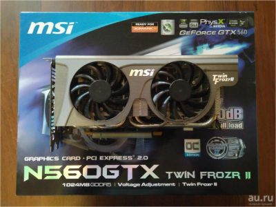 Лот: 9662097. Фото: 1. MSI GeForce GTX 560 1Gb Twin Frozr... Видеокарты