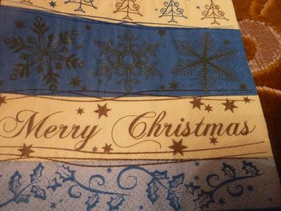 Лот: 10071614. Фото: 1. Салфетка Merry christmas. Декупаж