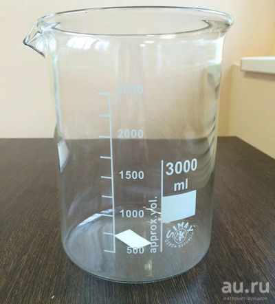 Лот: 13797709. Фото: 1. Стакан В-1-3000 ТС со шкалой. Лабораторное оборудование, реактивы