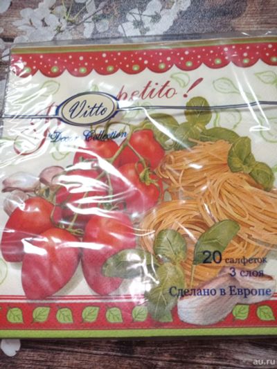 Лот: 17214386. Фото: 1. Салфетка "Bon apetito!". Декупаж