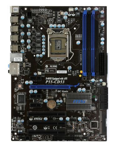 Лот: 12654566. Фото: 1. MSI MS-7586 (LGA1156, Intel®P55... Материнские платы