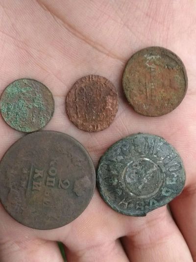 Лот: 14469389. Фото: 1. Монеты. Год не читаемый+ пуговица... Россия и СССР 1917-1991 года