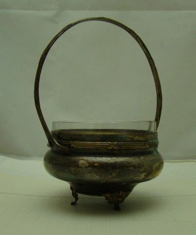 Лот: 11190945. Фото: 1. Корзинка сахарница старинная... Предметы интерьера и быта