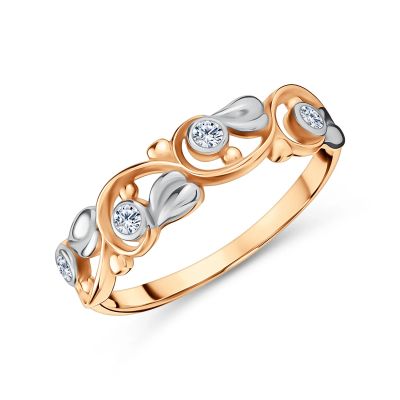 Лот: 23781373. Фото: 1. Кольцо TALANT из золота с фианитами. Кольца, перстни