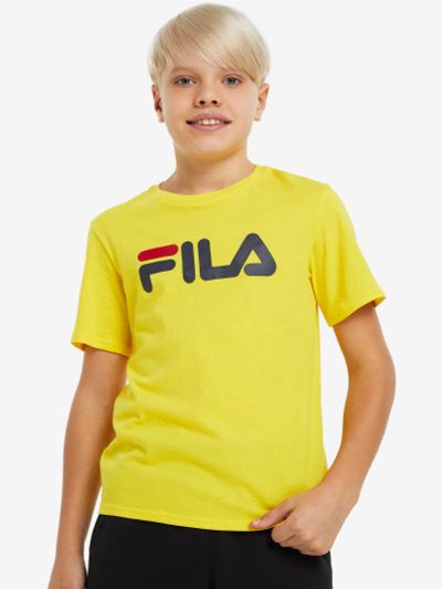 Лот: 22406637. Фото: 1. Футболка для мальчиков FILA, Желтый. Другое (спортивная одежда)