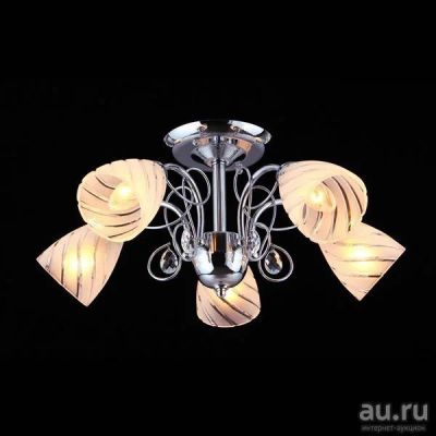 Лот: 8254752. Фото: 1. Люстра 10716/5c chrome Natali... Другое освещение