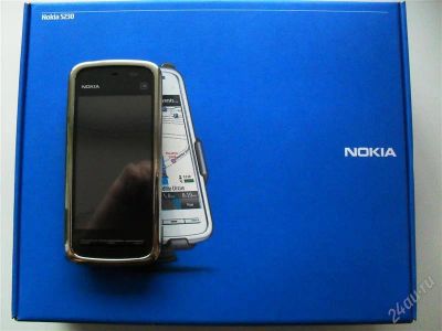 Лот: 1324915. Фото: 1. продам nokia 5230 navi black chrome. Смартфоны