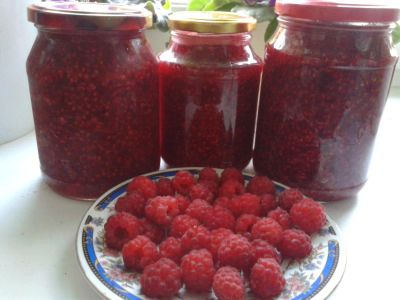 Лот: 8165144. Фото: 1. Варенье из малины (не вареное... Домашние заготовки