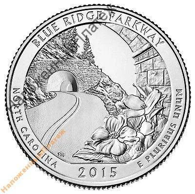 Лот: 5696665. Фото: 1. 25 центов США 28 парк Автомагистраль... Америка