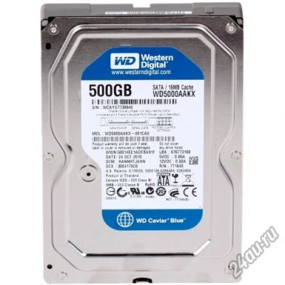 Лот: 4883232. Фото: 1. Жёсткий диск Western Digital 500Gb. Жёсткие диски (HDD)