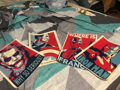 Лот: 18384401. Фото: 1. Наклейки Marvel and DC comics... Наклейки, карточки, вкладыши
