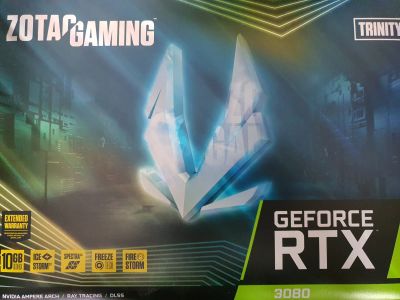 Лот: 17281087. Фото: 1. видеокарту zotac trinity rtx 3080. Видеокарты