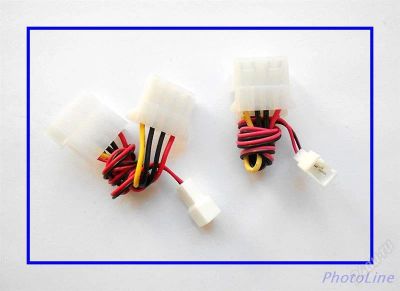 Лот: 1703078. Фото: 1. Переходник питания 3pin-Molex... Шлейфы, кабели, переходники