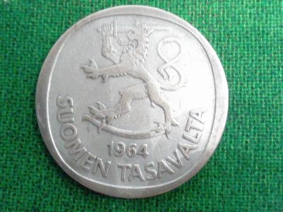 Лот: 14478396. Фото: 1. Монета Финляндии 1 марка, серебро... Европа