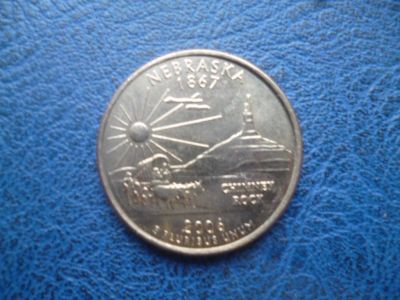Лот: 11299361. Фото: 1. 25 центов 2006 года Штат Небраска... Америка