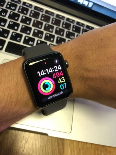 Лот: 12202473. Фото: 1. Apple Watch Series 3 Sport (Space... Смарт-часы, фитнес-браслеты, аксессуары