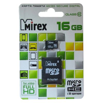 Лот: 15773754. Фото: 1. Карта памяти Mirex microSDHC Class... Карты памяти