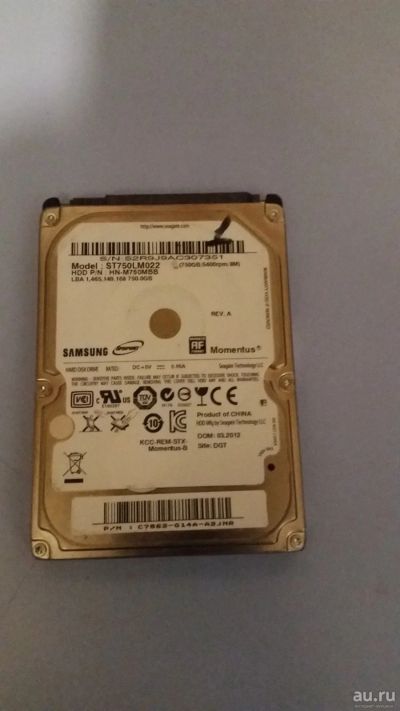 Лот: 14539294. Фото: 1. Жёсткий диск 750gb. Жёсткие диски (HDD)