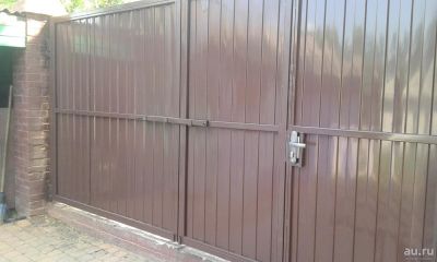 Лот: 14526609. Фото: 1. ворота распашные с калиткой. Ворота, заборы, шлагбаумы