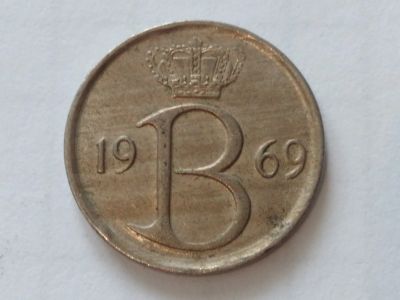 Лот: 15617707. Фото: 1. Бельгия 25 сантимов 1969 год... Россия и СССР 1917-1991 года