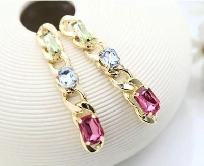 Лот: 5504095. Фото: 1. Серьги. металл+камни. очень крутые. Серьги, каффы
