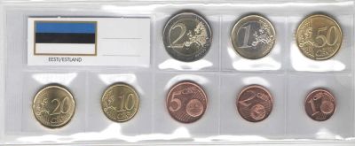 Лот: 1778211. Фото: 1. Набор монет Евро Эстония 2011... Наборы монет