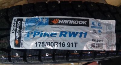 Лот: 19442789. Фото: 1. Шины 175/80 R16 Hankook RW11... Шины