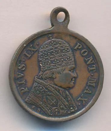 Лот: 7697957. Фото: 1. Ватикан 1877 Медаль Папа Пий IX... Памятные медали
