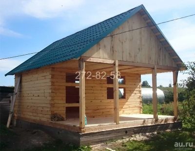 Лот: 13979965. Фото: 1. Баня 4х4м (терраса 2х4м) из бруса... Срубы, бани, дома