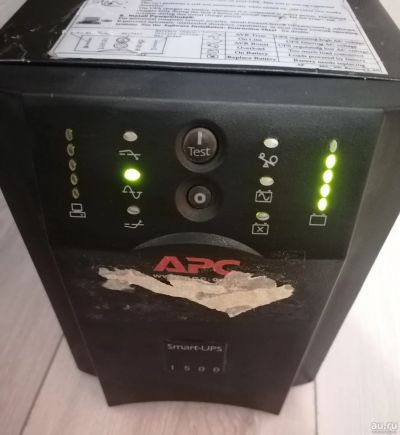 Лот: 17845288. Фото: 1. ИБП APC SMART-UPS 1500 б/у. ИБП, аккумуляторы для ИБП