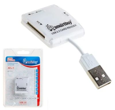 Лот: 21326604. Фото: 1. Картридер Smartbuy 713, USB 2... Картридеры