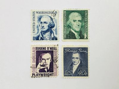 Лот: 23963947. Фото: 1. Выдающиеся американские деятели... Марки