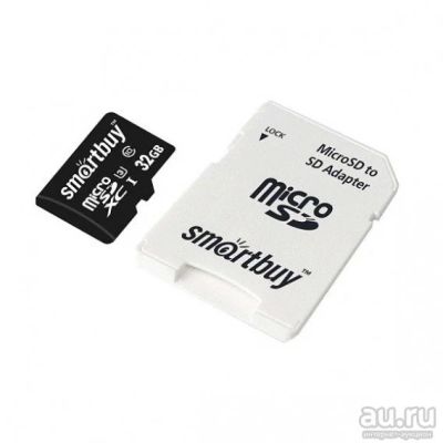 Лот: 16514365. Фото: 1. Карта памяти microSDHC SmartBuy... Карты памяти