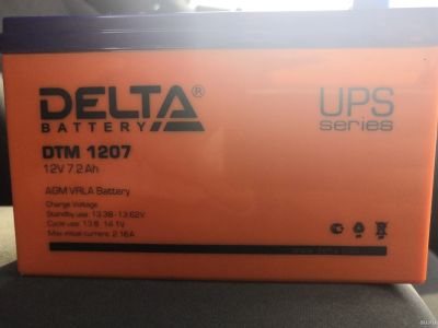 Лот: 14216174. Фото: 1. Аккумулятор DELTA DTM 1207 12В... Аккумуляторы