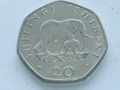 Лот: 8610215. Фото: 1. Монета 20 шиллинг Танзания 1992... Африка