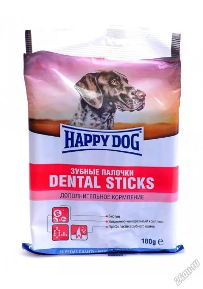 Лот: 5564889. Фото: 1. Лакомство Happy Dog Dental Sticks... Корма
