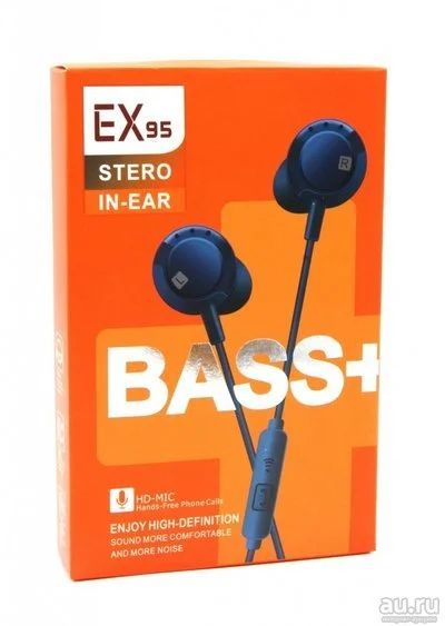 Лот: 12993815. Фото: 1. Наушники с микрофоном Bass + EX95... Наушники, гарнитуры