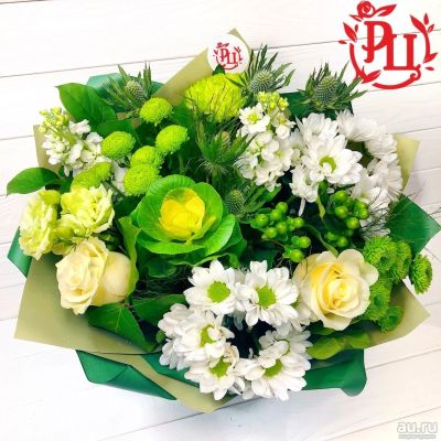 Лот: 13780154. Фото: 1. Лот № 517 Букет с брассикой -... Свежие цветы