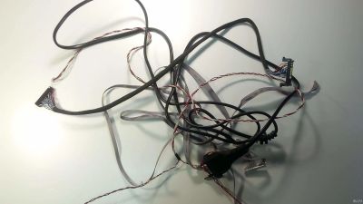Лот: 17411515. Фото: 1. Шлейф Телевизор ЖК LVDS + Комплект... Запчасти для телевизоров, видеотехники, аудиотехники