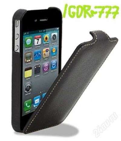 Лот: 1516309. Фото: 1. Кожаный чехол для iPhone 4/4s... Чехлы, бамперы