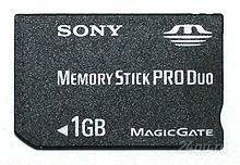 Лот: 917101. Фото: 1. Memory Stick Pro Duo Sony 1Gb. Карты памяти