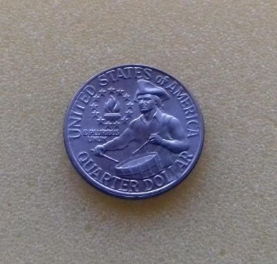 Лот: 10201574. Фото: 1. 25 центов 1976 года. США. 200... Америка