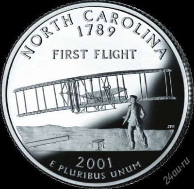 Лот: 2970790. Фото: 1. США. 25 центов. 2001 год. Северная... Америка